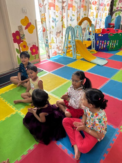 Children playing at SaptRishi PreSchool